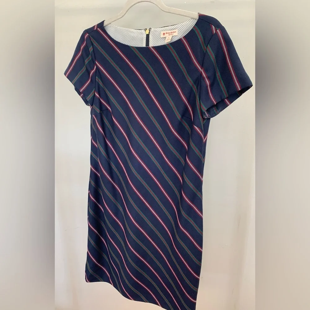 Brooks Brothers Red Fleece Striped Dress - Picture 2 of 9